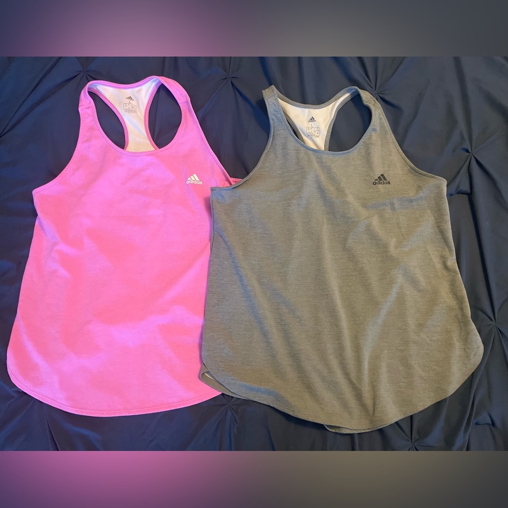 Adidas size Large 16/18 Lot- aeroready 3
Stripe shorts and 4 tanks